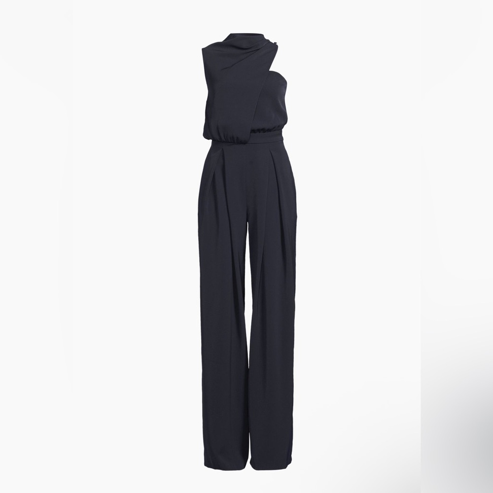 NWT BLACK HALO EVE Floella Jumpsuit NAVY SZ 4